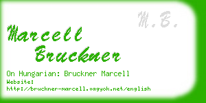 marcell bruckner business card